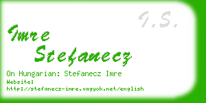 imre stefanecz business card